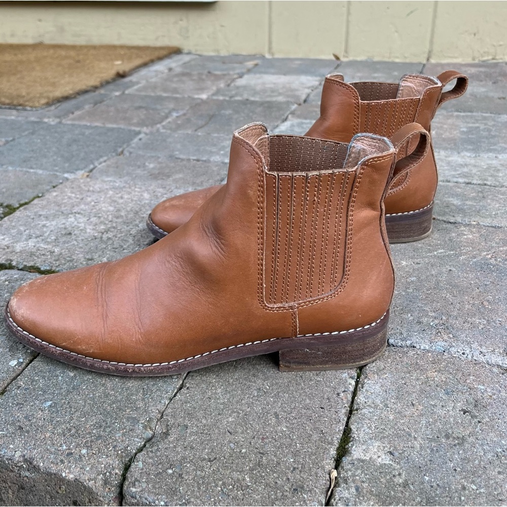 Madewell Ankle Boots in Brown Leather